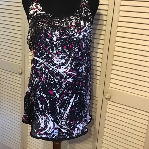 3 for $30 NWT black splatter paint Blouse size M - Picture 2 of 5